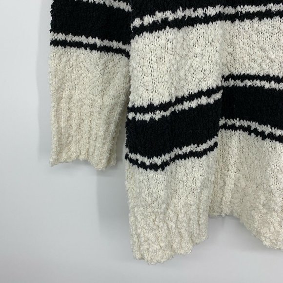 Maurices Sweater Beige Black Stripe Pullover Popcorn Knit - Picture 10 of 11